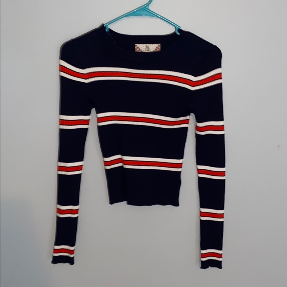 Long sleeve shirt with stripes